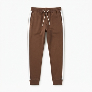 OEM <b>Men's</b> Casual 300 GSM Side Stripe Joggers Cotton Fleece Sweatpants with <b>White</b> Stripes - Product Image 5