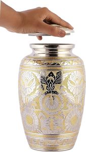 Contenedor conmemorativo artesanal con tapa abovedada, textura metálica brillante y elegante. ¡Gran venta a precios bajos! - Product Image 5