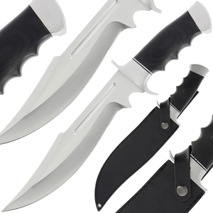 Couteau de chasse et de camping professionnel en acier carbone, manche en bois, lame fixe forgée à la main, qualité industrielle OEM, usage extérieur - Product Image 1