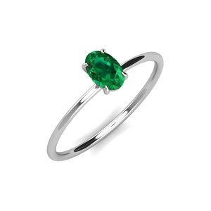 Anillo de plata de primera ley con Esmeralda verde para mujer, sortija, plata esterlina 925, estilo minimalista, delicado, ovalado, <span class=keywords><strong>2022</strong></span> - Product Image 4