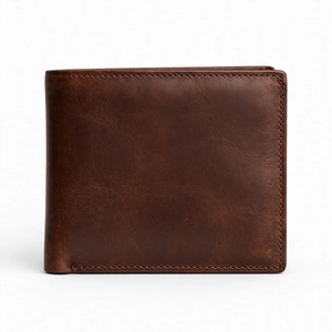 Most Selling 100% <b>Genuine</b> <b>Leather</b> Short Fold <b>Wallet</b> Multifunctional Unisex Minimalist Style Durable Daily Use From BD - Product Image 1