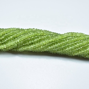 ลูกปัดเพอริดอทสีเขียวธรรมชาติทรงรอนเดลเหลี่ยมเพชรพลอย ขนาด 3.5 มม. ลูกปัดเพอริดอททำมือสำหรับทำเครื่องประดับ ขายส่งจำนวนมาก - Product Image 4