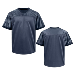 T-shirt de sport rouge pour homme, manches courtes, col en V, tricoté, 100% coton, coupe classique, séchage rapide, design personnalisé pour équipe - Product Image 5