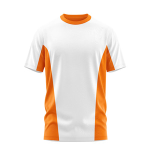 เสื้อยืดแขนสั้นผู้ชาย สีส้มดำ คอโอ ทรงสปอร์ต ผ้าถัก แห้งเร็ว ทรงปกติ - Product Image 2