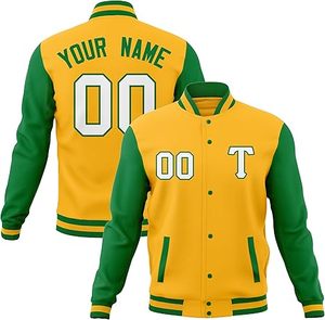 Chaqueta de Invierno Cálida y Cómoda para Hombre, Estilo Letterman, con Cuello Alto, Logotipo Frontal, Resistente al Viento, de Alta Calidad, Ecológica, Transpirable y de Secado Rápido - Product Image 1