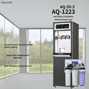 Dispensador de Agua Vertical AQ-1223 Caliente/Tibia/Fría 110-240V Comercial para Hotel con Sistema de Ósmosis Inversa (AQ-50-3) - Product Image 1