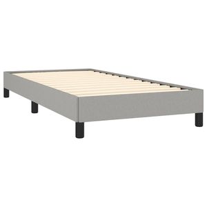 Cadre de lit en contreplaqué polyester gris clair, bois d'ingénierie, lit double XL moderne en bois - Product Image 4