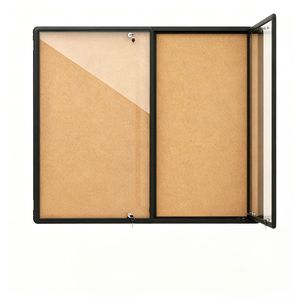 Pannello in Tessuto per Annunci con Porte in PET Infrangibile, Cornice in Alluminio, Vetrina Espositiva Chiusa, Bacheca Esterna con Serratura per Scuola - Product Image 3