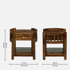 Modern Solid Wood Nightstand With 1 Drawer And Open <b>Shelf</b> Storage Bedroom Furniture Scandinavian Design - Product Image 6