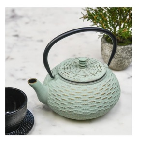 Tetera de hierro fundido negra de gran venta con tapa y asa, tetera decorativa perfecta para el hogar, la cocina y el hotel. - Product Image 4