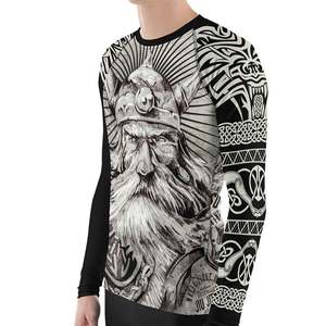 Haut de compression à manches longues pour homme, imprimé Guerrier Viking, anti-transpiration, pour MMA, BJJ et Jiu Jitsu - Product Image 2