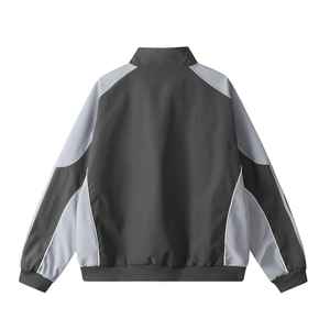 Survêtement coupe-vent avec panneaux réfléchissants de différentes couleurs, pantalon et veste, 100% polyester, imperméable, sportif, léger pour l'hiver - Product Image 3