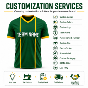 Maillot de football personnalisé grande taille à manches courtes, col en V, pour équipe, séchage rapide, vêtements d'équipe, fabricant OEM ODM, unisexe - Product Image 4