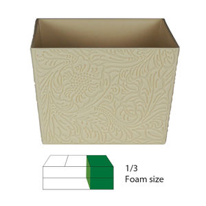 Bol carré en plastique imprimé en relief avec motif batik artistique sur pots de fleurs, 6 couleurs, pour bouquet de fleurs, cadeau Fête des Enseignants - Product Image 2