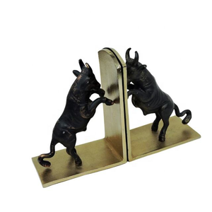 Sujetalibros de Resina de Lujo con Diseño de Toro, Dorado y Negro, Decorativos, Elegantes Accesorios de Decoración para el Hogar y la Oficina - Product Image 5