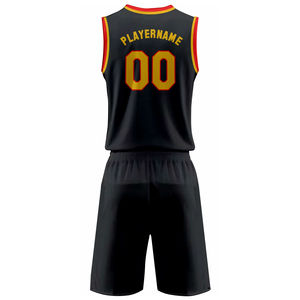 Shorts de basket-ball en jersey 100 % polyester respirant, design personnalisé de qualité supérieure, vente directe d'usine, nom d'équipe OEM - Product Image 3