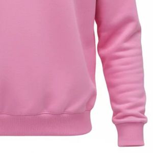 Sudadera Rosa de Invierno Ecológica con Bordado Chenille, Cuello Redondo, Forro Polar de Algodón Premium, Unisex, Cálida, Estilo Urbano - Product Image 4