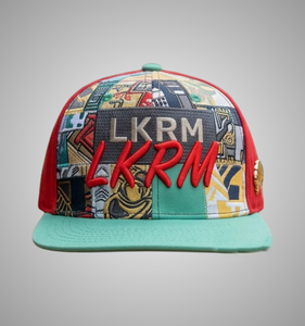 หมวกแก๊ปปักลาย LKRM สีแดง 6 แผง ผ้าแคนวาส ทรงสตรีท สไตล์ลำลอง ใส่ได้ทั้งชายหญิง สำหรับฤดูใบไม้ผลิและฤดูร้อน - Product Image 1