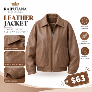 <b>Women's</b> <b>Brown</b> Genuine Leather Bomber <b>Jacket</b> Zipper Turn Down Collar Motorcycle Biker <b>Jacket</b> Casual Winter Streetwear <b>Jacket</b> - Product Image 1
