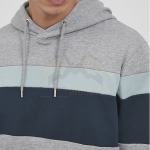 เสื้อฮู้ดบล็อกสีสำหรับผู้ชาย ผ้าเฟรนช์เทอร์รี่ แขนยาว สวมใส่สบาย - Product Image 5