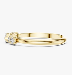 Anillo de Compromiso de Oro Amarillo de 9K con Diamante Cultivado en Laboratorio de Corte Marquesa de 1.20CT y Piedras Laterales Redondas, Joyería Nupcial Personalizada al por Mayor - Product Image 4