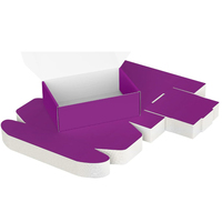 Boîtes cadeau ondulées pourpres, boîtes d'annonce ondulées de carton fait sur commande pour l'expédition de cadeaux d'emballage