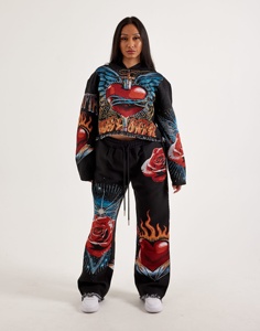 Conjunto de Sudadera con Capucha y Pantalones de Chándal para Gimnasio, Ropa de Invierno Personalizable Estilo Urbano, Chándal de Forro Polar con Estampado de Letras para Mujer, Top Regular, Un Conjunto - Product Image 1