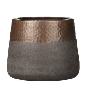 Fancy Design <b>Gold</b> Color Brass Metal Flower <b>Planter</b> With Handle <b>Gold</b> Finish for Home Outdoor Garden Patio Decorative Purpose - Product Image 6