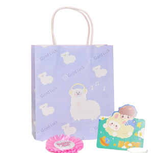 Sac Cadeau En Papier Kraft Imprimé Animal Mignon Écologique, Réutilisable, Durable Pour La Fête, Emballage Cadeau, Vente Au Détail (18x8x21cm) - Style 02 - Product Image 5