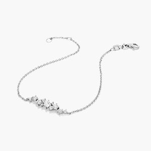 Cosmos Lab-Grown Diamond Round Brilliant Cut Filled Luxury <b>Bracelet</b> in White Gold - Product Image 4