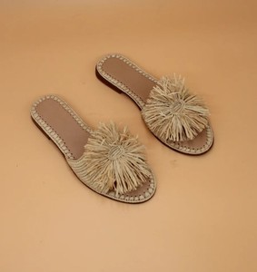 SN HANDICRAFTS Women's Outdoor for Handmade Raffia Upper & Outsole Cotton Lining Lightweight Anti-Slip Breathable - Product Image 1