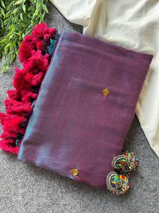 Beautiful Indian Traditional Soft <b>Tissue</b> silk Saree Latest Exclusive Stylish Blouse Ethnic Party <b>Wedding</b> Wear For Women - Product Image 3