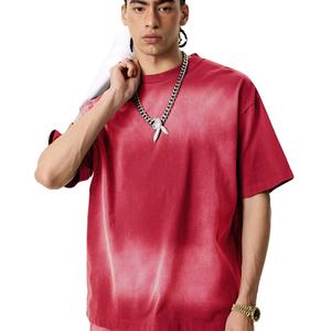 2026 High Quality Heavy Weight Oversize Plus Size Men's Shirts Print Custom Short Sleeve Streetwear Plus Size Men's T-shirts - Product Image 1