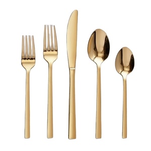 Royal <b>Plain</b> Flatware Cutlery Set of 5 Piece Latest Design Stainless Steel Cutlery Set for Kitchen Restaurant Home - Product Image 1