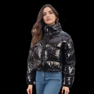 Hot Sales Designer Ladies Padded Winter <b>Bubble</b> <b>Coat</b> Clothes Custom Warm Pu Leather Puffer Jacket for Women - Product Image 1