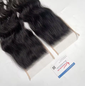 HOT TRENDING 100% Extensiones de cabello con cierre de encaje ondulado natural humano vietnamita de alta calidad Sin desprendimiento Sin enredos Listo para enviar - Product Image 2