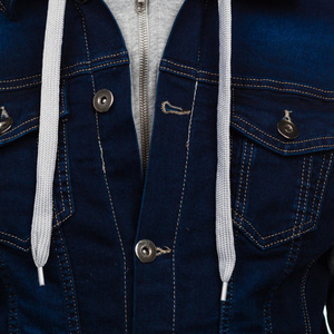 Veste en jean streetwear d'hiver personnalisable, coupe moderne, légère, 100 % coton, coupe-vent et respirante - Product Image 6