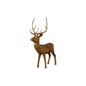 Elegant <b>Gold</b> Resin Standing Reindeer Sculpture for Christmas Tabletop Decor Luxury Golden Stag <b>Statue</b> Polyresin Holiday Craft - Product Image 4