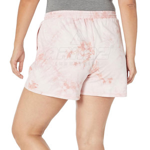 <b>Women's</b> Tie Dye <b>Skort</b> With Drawstring Waist And Pockets Casual Plus Size Short Pants Pink Cotton Spandex Knitted Breathable - Product Image 4