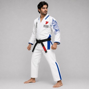 Uniforme de karaté de qualité supérieure avec tissu doux, coutures robustes et excellente liberté de mouvement. Uniformes de karaté à séchage rapide. - Product Image 3