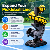 Mini machine à balles de pickleball, alimentation des balles en 5 secondes, angle et direction réglables pour la pratique individuelle des débutants, vente en gros et au détail, entraînement