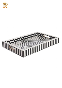 Plateau décoratif en os incrusté pour la décoration intérieure et le service, au meilleur prix, fabriqué à la main par PERFECT ENTERPRISES - Product Image 5