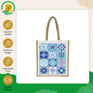 Bolsas de Compra de Yute Ecológicas, Duraderas y de Primera Calidad Hechas en India, con Logotipo Impreso Personalizado y Asa de Cinta de Algodón - Product Image 5