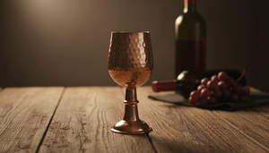 Verre à vin en cuivre, verres à vin en cuivre pur, verre à vin en cuivre fait main, verrerie en cuivre de qualité supérieure, verre à boisson en cuivre de luxe - Product Image 3