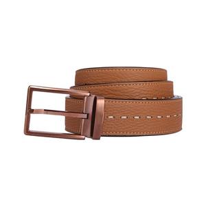 Cinturón Formal de Cuero Genuino para Hombre, Color Marrón, Hebilla de Cobre Rectangular, Diseño Sólido y Duradero - Product Image 1