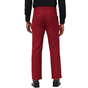 Pantalones de Vestir Casuales Ajustados para Hombre, al por Mayor, para Oficina y Negocios, 100% Algodón, Diseño de Logotipo Personalizado, OEM - Product Image 2