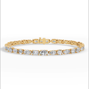 Pulsera de Diamantes Cultivados en Laboratorio con Corte Mixto, Certificada por IGI, de Lujo |   Joyería Fina de Diseño en Oro de 18K |   Regalo de Boda para Mujer Esposa - Product Image 2