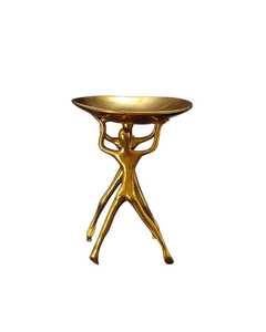 Superbe Support de Bol Figuratif Doré Éthéré en Métal Poli, Design Décoratif Moderne pour Vaisselle - Jaffsexports - Product Image 2
