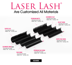 Charmlash Extensions de cils en gros Laser Promade, plateaux de cils mixtes à tiges longues et étroites, aspect naturel - Product Image 4