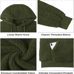 Men's Olive Green 100% Wool <b>Fleece</b> <b>Jacket</b> Breathable Zipper Closure Casual Winter Wear Cotton <b>Lining</b> Regular Fit - Product Image 4